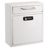 Alpine Industries ADI631-05-WHI-KC Mailbox 10-4/10" X 4-1/2" X 12"H Wall Mountable