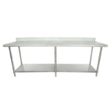 Empura SWT4B3096 - Work Table, 96"W X 30"D X 35"H, Super Duty 4" Backsplash