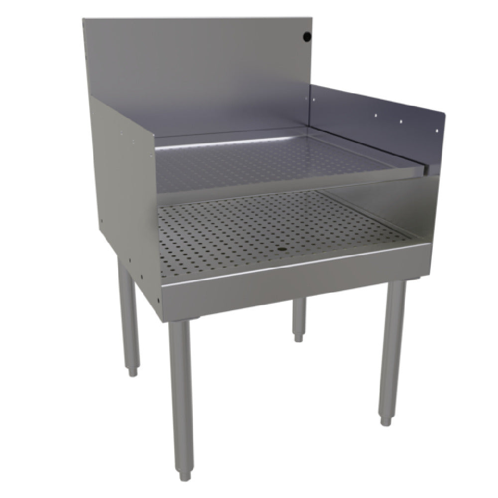 Glastender RDBB-24 Recessed Drainboard Free Standing 24"W X 24"D (depth To Match 24" Deep Units Without Speed Rail)