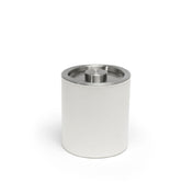 FOH RIB063WHL21 2qt Round London Ice Bucket White With Brushed Stainless Lid