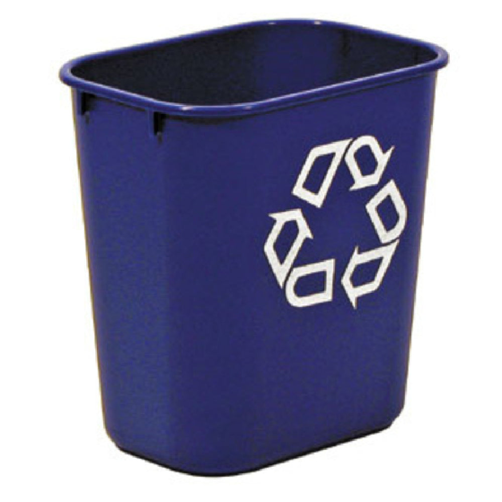 Rubbermaid FG295573BLUE Deskside Recycling Container 13-5/8 Quart 11-3/8"W X 8-/14"D X 12-1/8"H