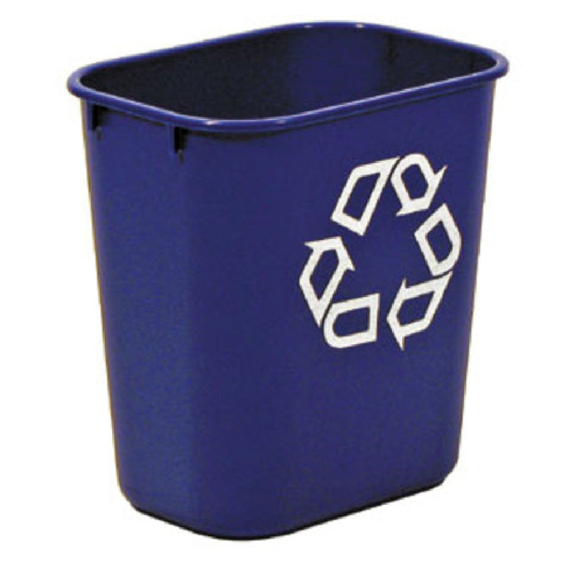 Rubbermaid FG295573BLUE Deskside Recycling Container 13-5/8 Quart 11-3/8"W X 8-/14"D X 12-1/8"H