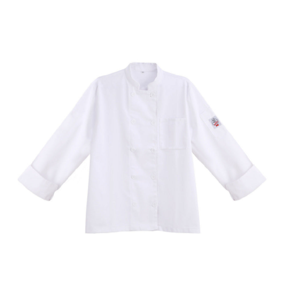 CAC China APJK-2WS Chef's Pride Jacket White S