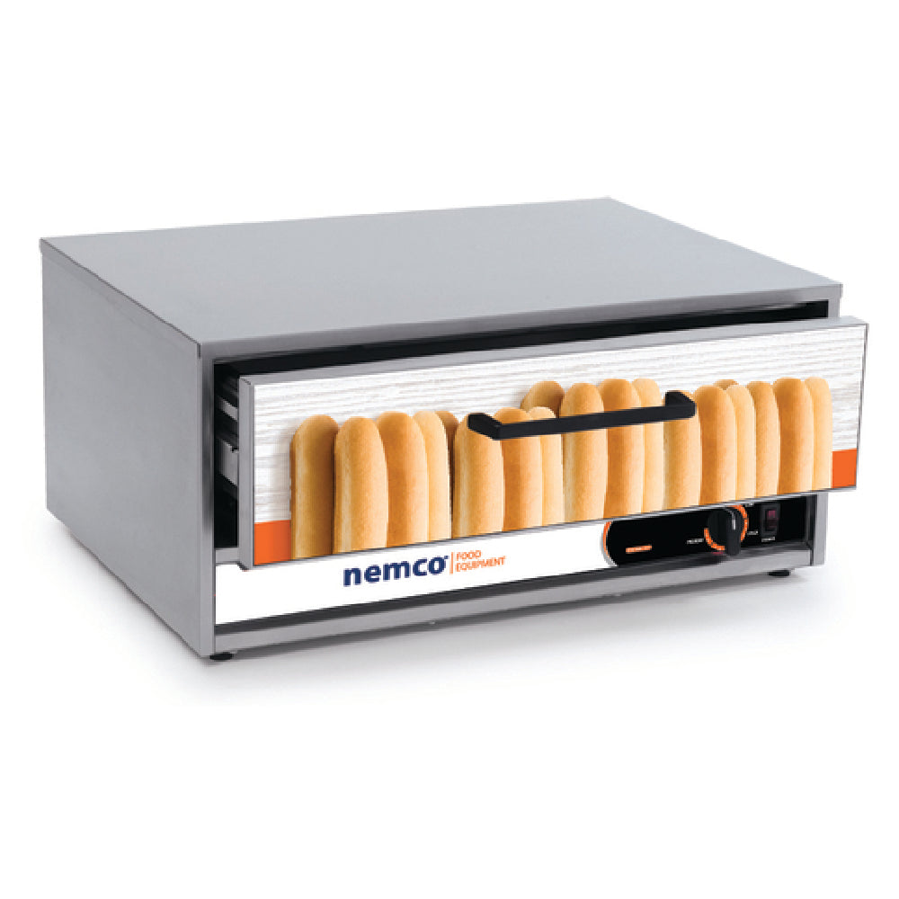 Nemco 8027-BW-230 Moist Heat Bun/Food Warmer 23-3/4"W X 17-3/4"D (32) Bun Capacity