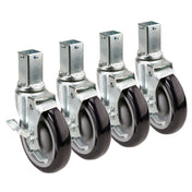 Krowne 28-172S Krowne 1" Square Post Shelving Caster Locking Wheels 5" Diameter