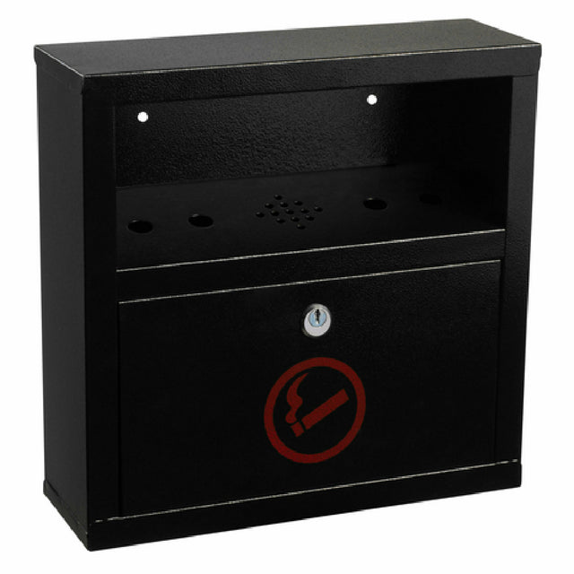 Alpine Industries ALP490-02-BLK Quick Clean Cigarette Disposal Station 12-1/5"W X 4-1/5"D X 12-1/5"H