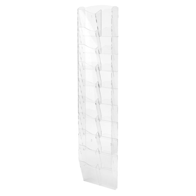 Alpine Industries ADI640-5110-CLR Hanging Brochure Magazine Rack With Adjustable Pockets
