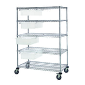 Quantum WRC5-63-2460-93060CL Bin Cart System 60"W X 24"D X 69"H 1200 Lb. Load Capacity