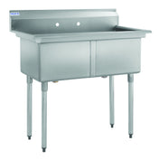 Hubert 53341 - Kratos® Compartment Sink, 18"W X 18"D X 12"H Bowl Size, 18-Gauge Stainless Steel
