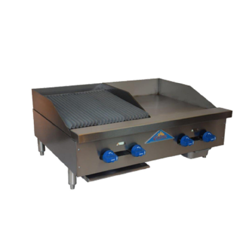 Comstock-Castle FHP36-18-1.5LB Char-Broiler/Griddle Combination Countertop Gas