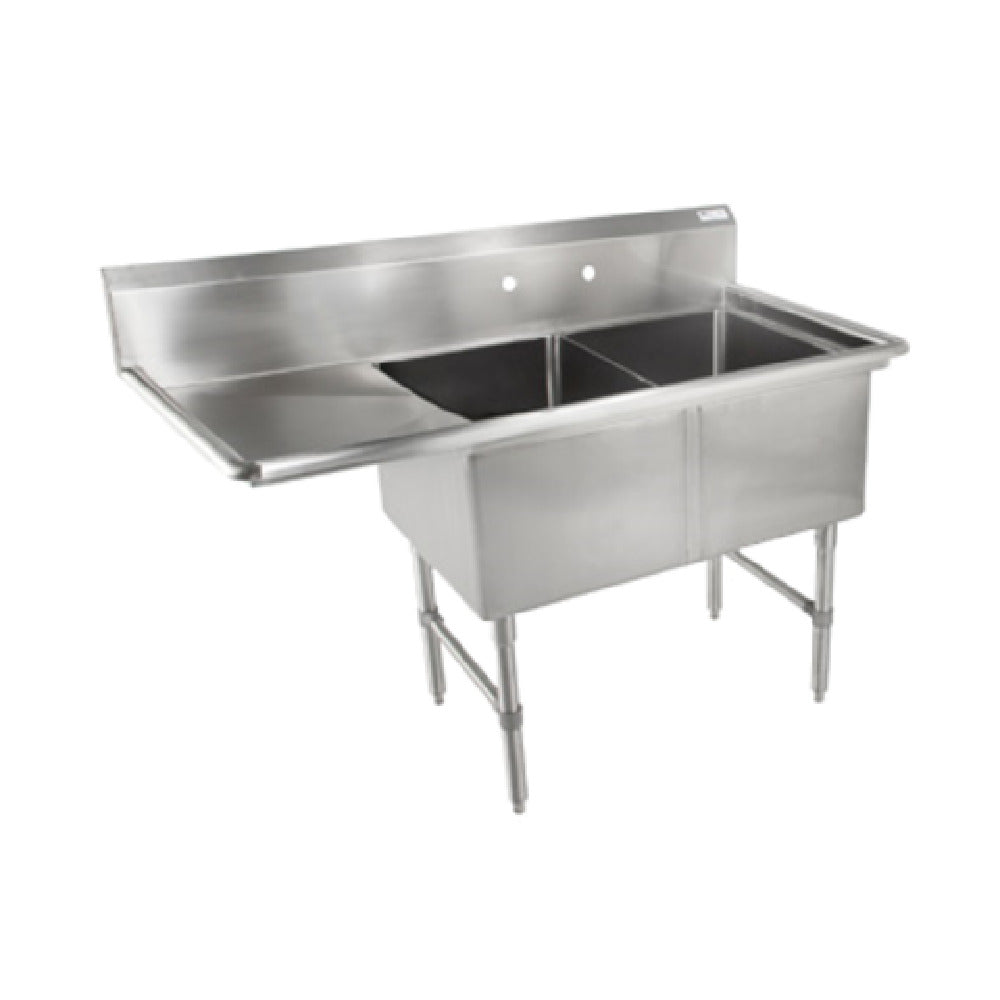 John Boos 2B16204-1D18L-X "B" Series Sink 2-compartment 54"W X 25-1/2"D X 44"H Overall Size