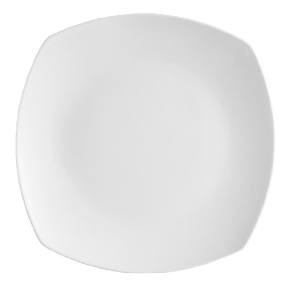 CAC China H-SQ16 Hampton Plate 10"L X 10"W X 1"H Square With Round Well