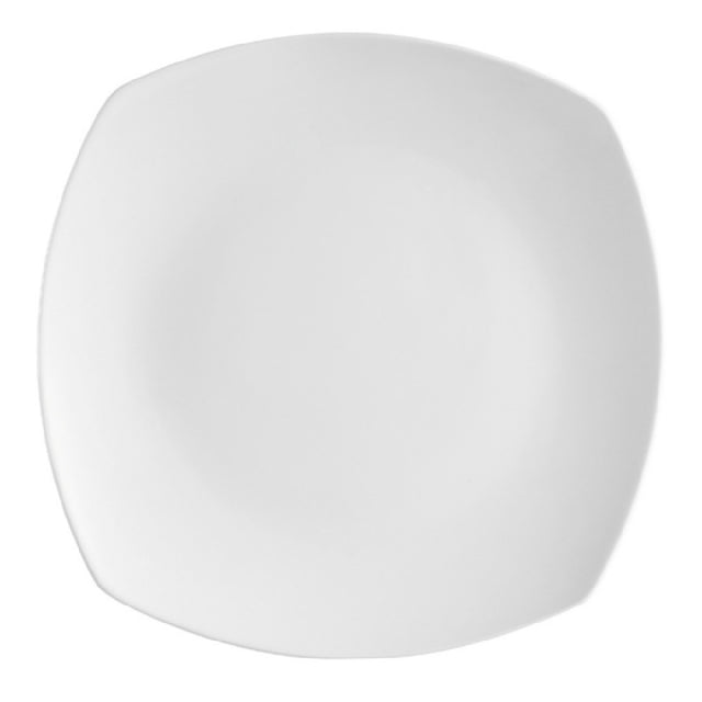 CAC China H-SQ16 Hampton Plate 10"L X 10"W X 1"H Square With Round Well
