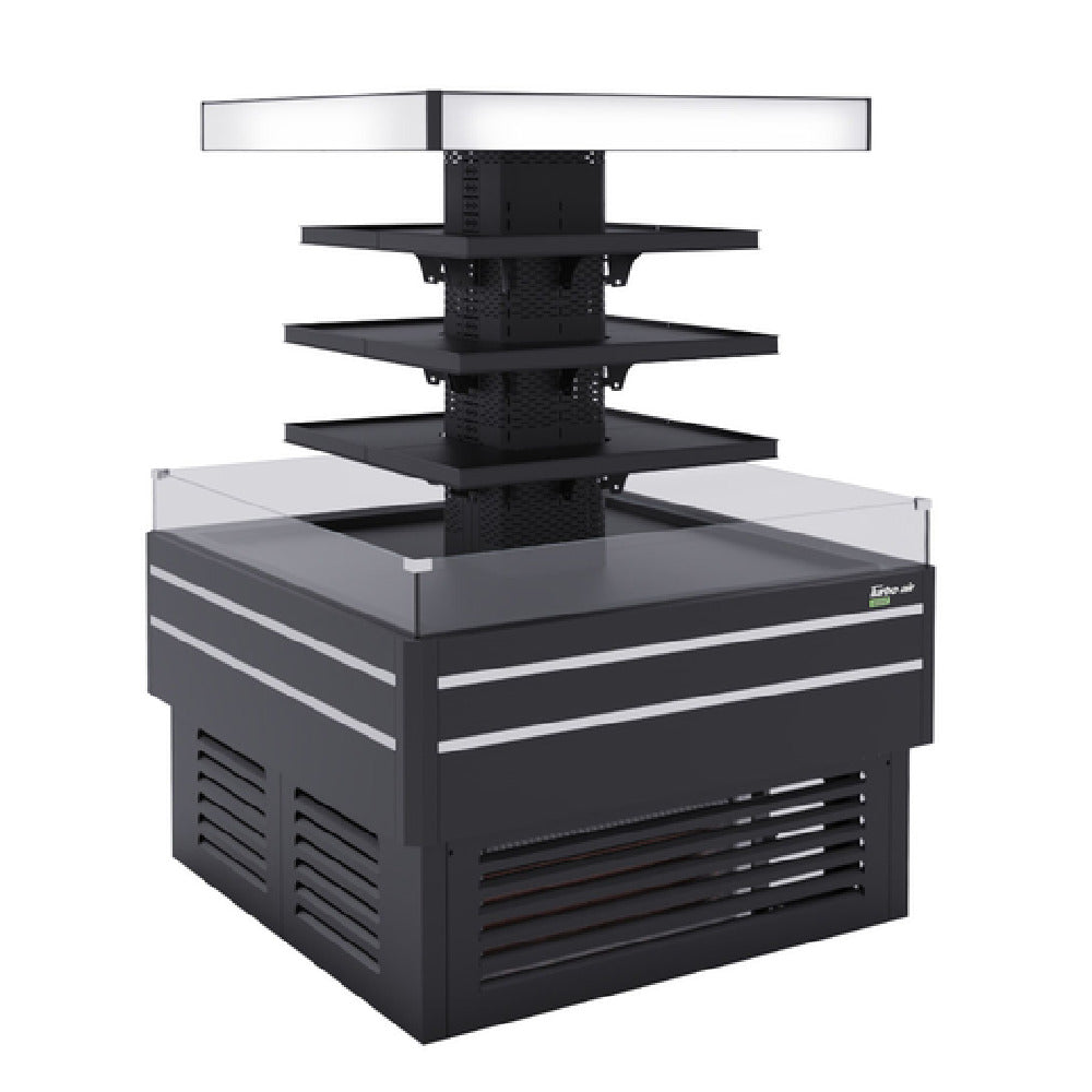 Turbo Air TIOM-48CCB-N Island Display Self-Serve Refrigerated Merchandiser 23.7 Cu. Ft. Capacity