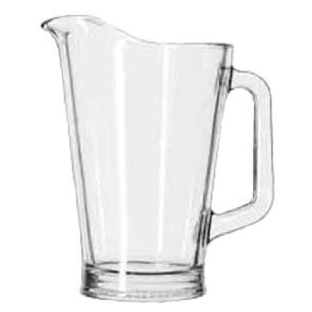 Libbey 5260 Pitcher 60 Oz. Glass (H 9-1/4" T 5-3/4" B 4-1/8" D 7-7/8") (6 Each Per Case)