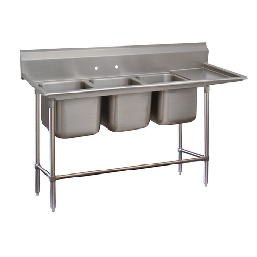 Advance Tabco 94-3-54-36R Regaline Sink 3-compartment With Right-hand Drainboard