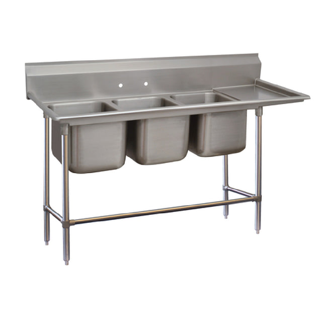 Advance Tabco 94-83-60-18R Regaline Sink 3-compartment With Right-hand Drainboard