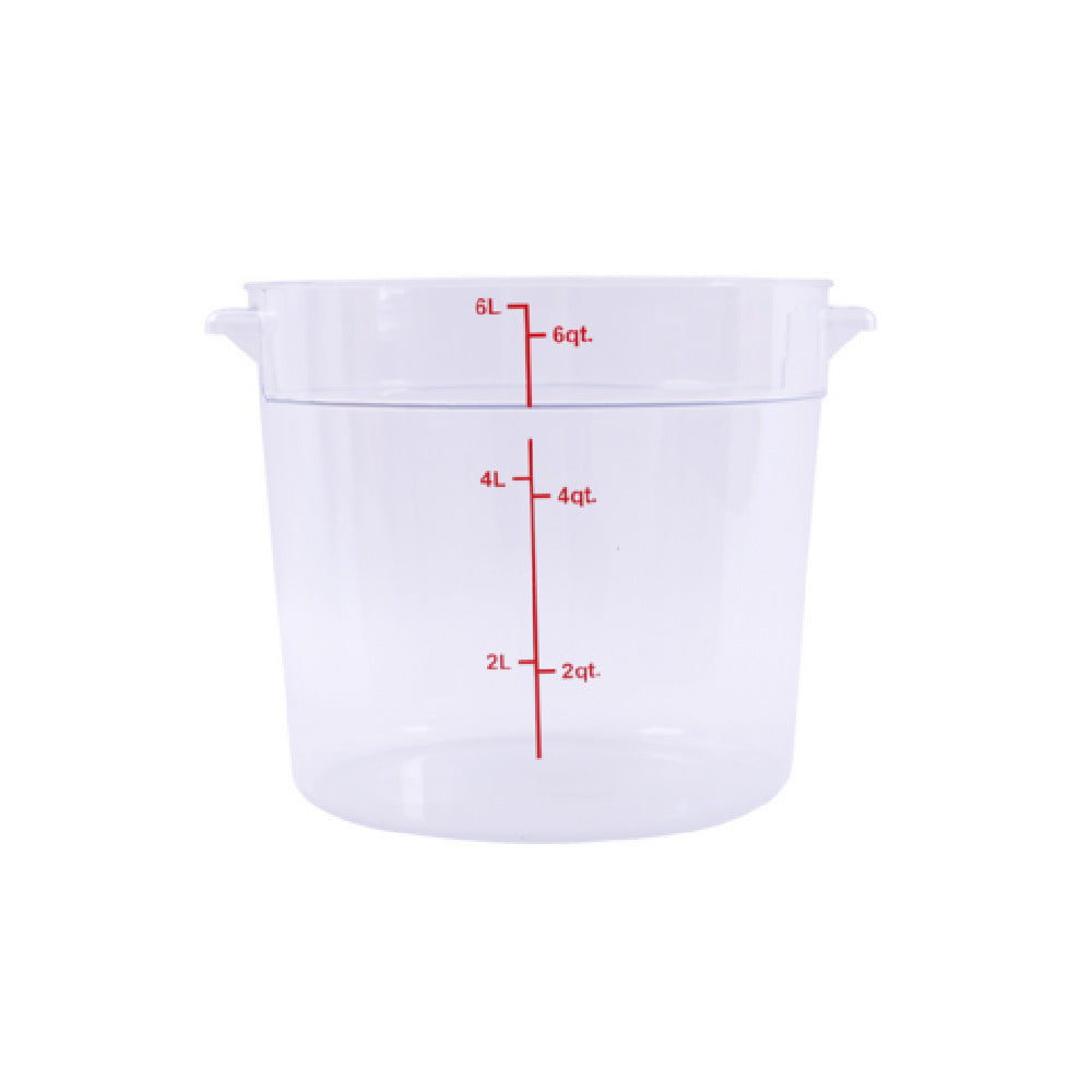 CAC China FS1P-6C Food Storage Container 6 Qt. Round