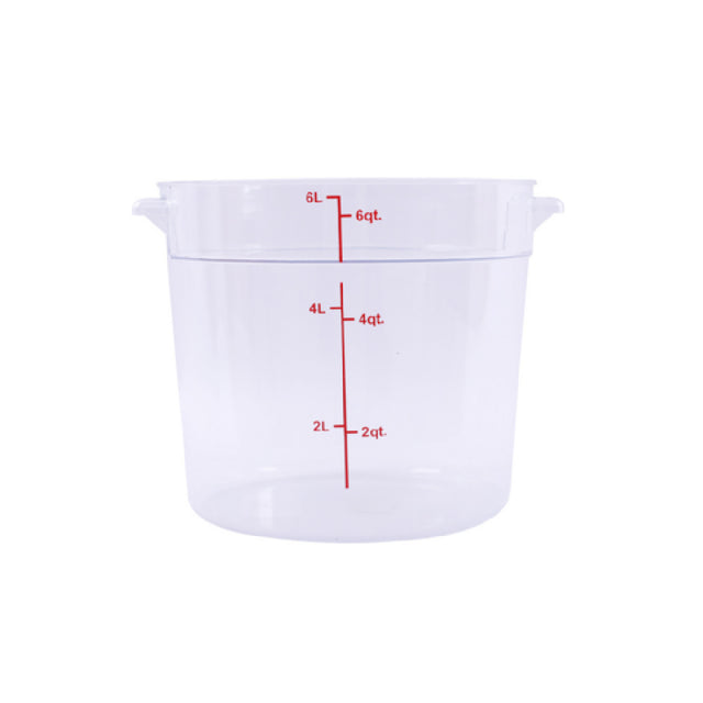 CAC China FS1P-6C Food Storage Container 6 Qt. Round