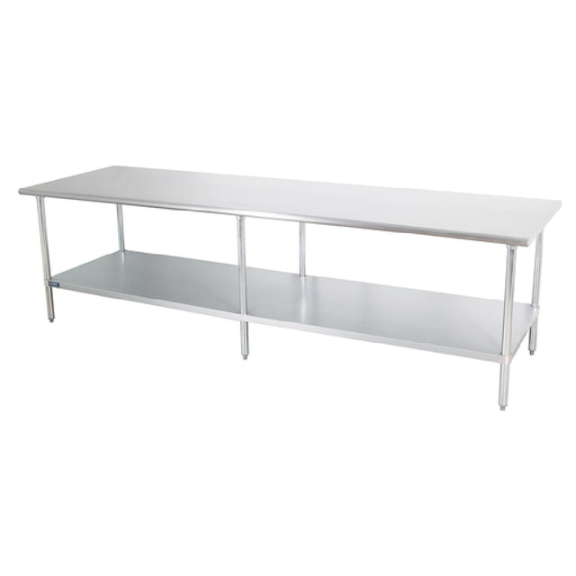 Sapphire Manufacturing SMT-18120G Work Table 120"W X 18"D 18/400 Stainless Steel Reinforced Top