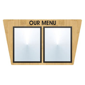Hubert 33586 - Menu Board, 2-pocket, Wall-mount