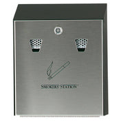 Rubbermaid FGR1012EBK Smokers' Station® Wall Mount Urn 10"W X 12-1/2"H With Keyed Cam Lock
