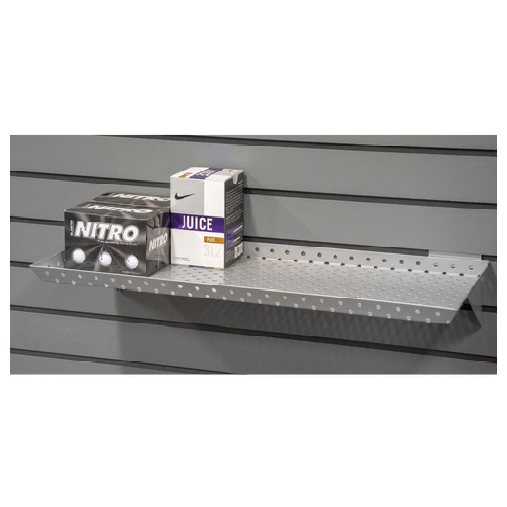 Hubert 77510 - Slatwall Shelf, 24", Perforated