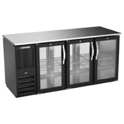 Beverage Air BBN72HC-GS-PT-B - Refrigerated Back Bar Pass-Thru Storage Cabinet, Three-section