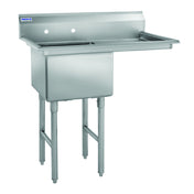 Hubert 82649 - Kratos® Compartment Sink, 18"W X 18"D X 12"H Bowl Size, 18" Drain Board