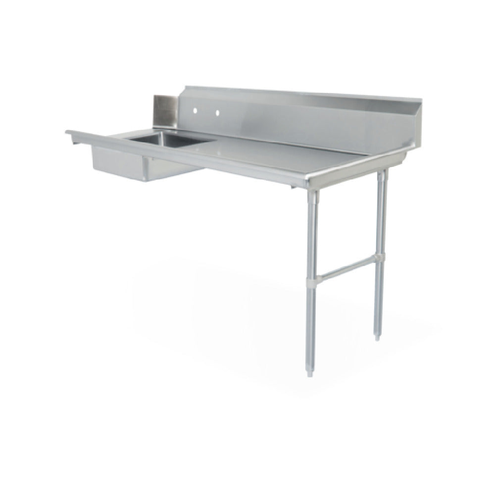 Steel Works Stainless SWSDT-84R Soiled Dish Table 16ga/304 Stainless Steel 30" X 84" X 43-3/4"H