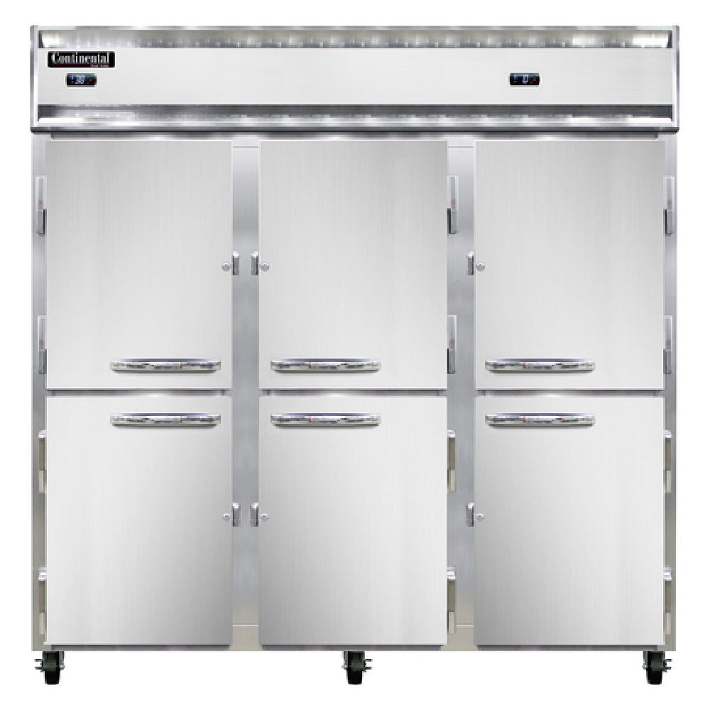Continental Refrigerator 3RRFNSSHD Refrigerator/Freezer Reach-in Three-section