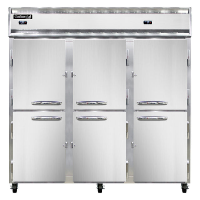 Continental Refrigerator 3RRFNSSHD Refrigerator/Freezer Reach-in Three-section