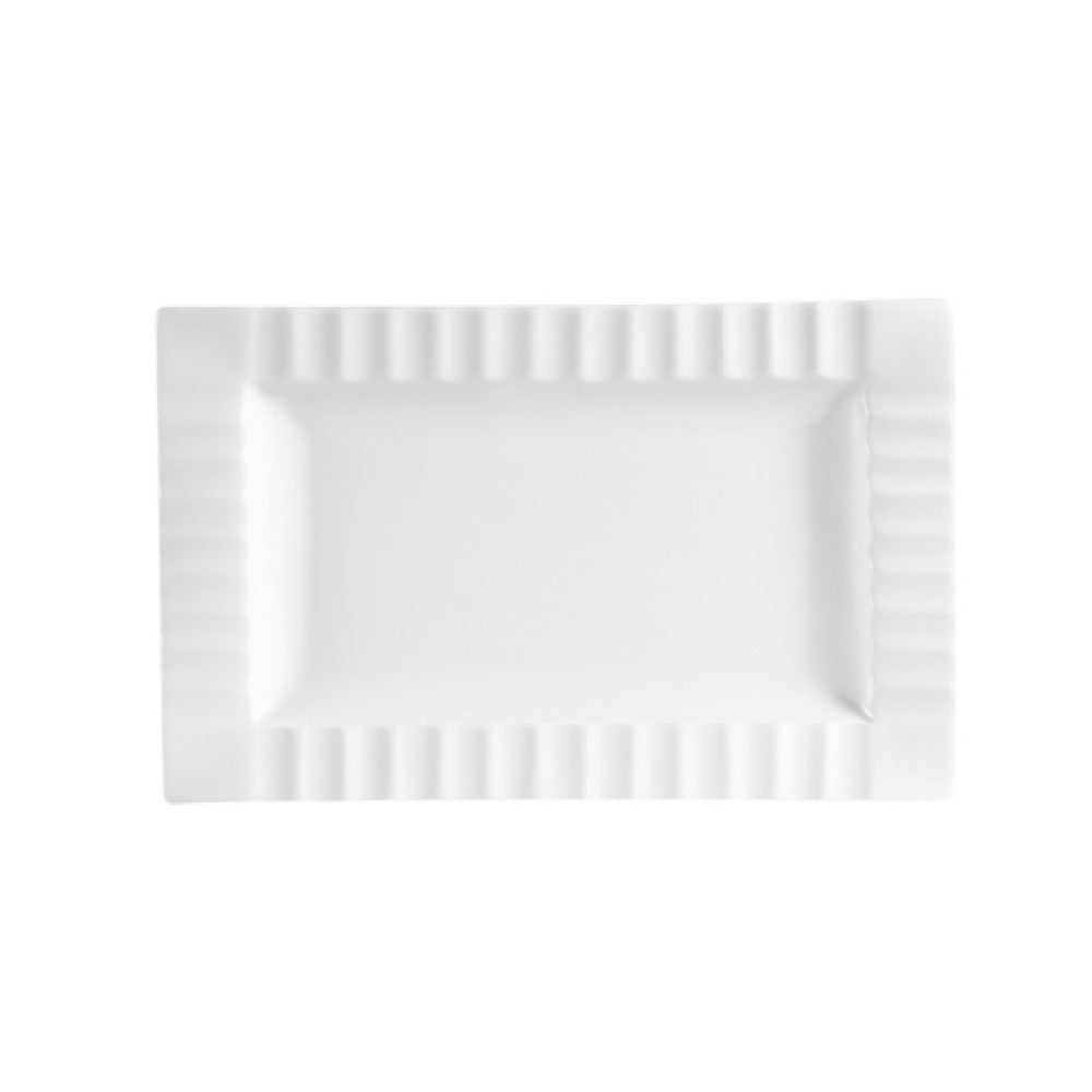 CAC China QE-12 Queensquare Platter 10"L X 6-1/4"W X 1"H Rectangular
