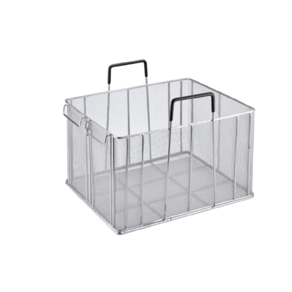 CAC China BKPS-16 Pasta Basket 16-1/4"W X 12-7/8"D X 10"H Stainless Steel Basket With PVC Handle