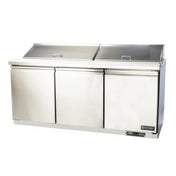 Stanton Trading STC-SST-72 Sandwich/Salad Top Refrigerator Three-section Self-contained Refrigeration