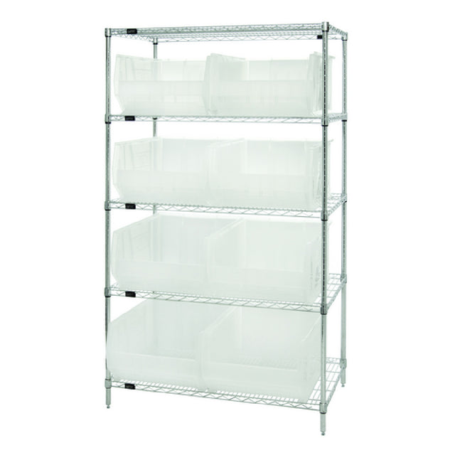 Quantum WR5-955CL Bin Wire Shelving System 42"W X 24"D X 74"H Overall Size 800 Lb. Capacity Per Shelf