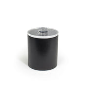 FOH RIB064BKL21 2qt Round London Ice Bucket Black With Acrylic Lid Includes One RIB014BKL21-BTM 2qt Round London Ice Bucket Base Black