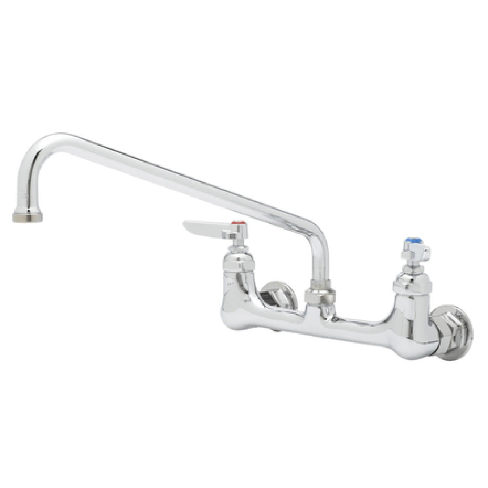 T&S Brass B-0231-CR-SC Faucet 8" OC Wall Mount Base 1/2"NPT Female Inlets