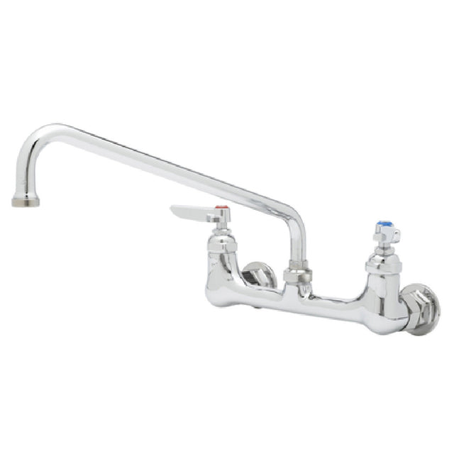 T&S Brass B-0231-CR-SC Faucet 8" OC Wall Mount Base 1/2"NPT Female Inlets