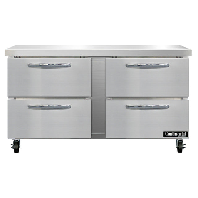 Continental Refrigerator SW60N-D Work Top Refrigerator 60"W 17.0 Cu Ft Capacity