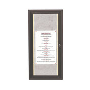 Aarco LODCC2412RBA Bulletin Board 12"W X 24"H Enclosed