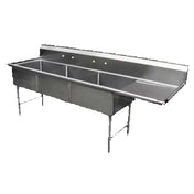 GSW USA SE18183R Sink Three Compartment 75-3/8"W X 24"D X 45"H