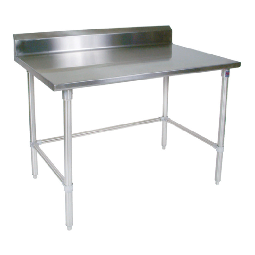 John Boos ST6R5-3084SBK Work Table 84"W X 30"D 16/300 Stainless Steel Top With 5" Backsplash