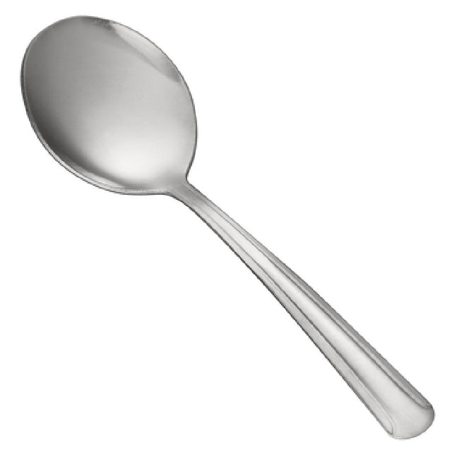 CAC China 1001-04 Dominion Bouillon Spoon 6"L Medium Weight