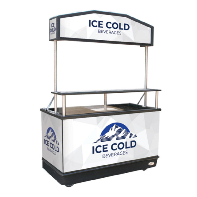 Iowa Rotocast Plastics Inc. 3801037 Package Elite Kiosk Cart 62"W X 32"D X 91"H