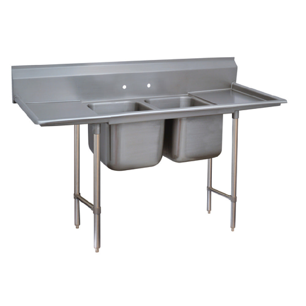 Advance Tabco 93-62-36-24RL Regaline Sink 2-compartment With Left & Right-hand Drainboards