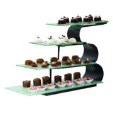 Steelite DW412WVK - 5 Tier Wave Display Set, 40.0" X 16.0" X 25.5", Display Systm & Riser