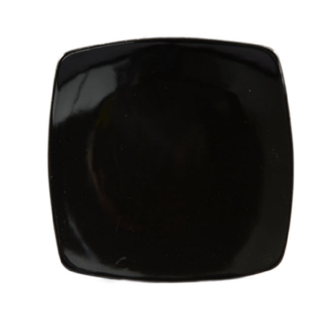 CAC China R-FS21-BLK Clinton Plate 11-7/8"L X 11-7/8"W X 1-1/4"H Square