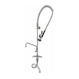 T&S Brass S-0113-A12-B EverSteel Pre-Rinse Unit: Single Hole Stainless Steel Deck Mount Mixing Faucet