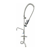 T&S Brass S-0113-A12-B EverSteel Pre-Rinse Unit: Single Hole Stainless Steel Deck Mount Mixing Faucet